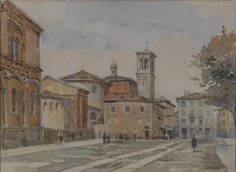 Fianco e coro di S. Nazaro al Casinott, 1890 - 1910, Civiche Raccolte Storiche. Museo di Milano